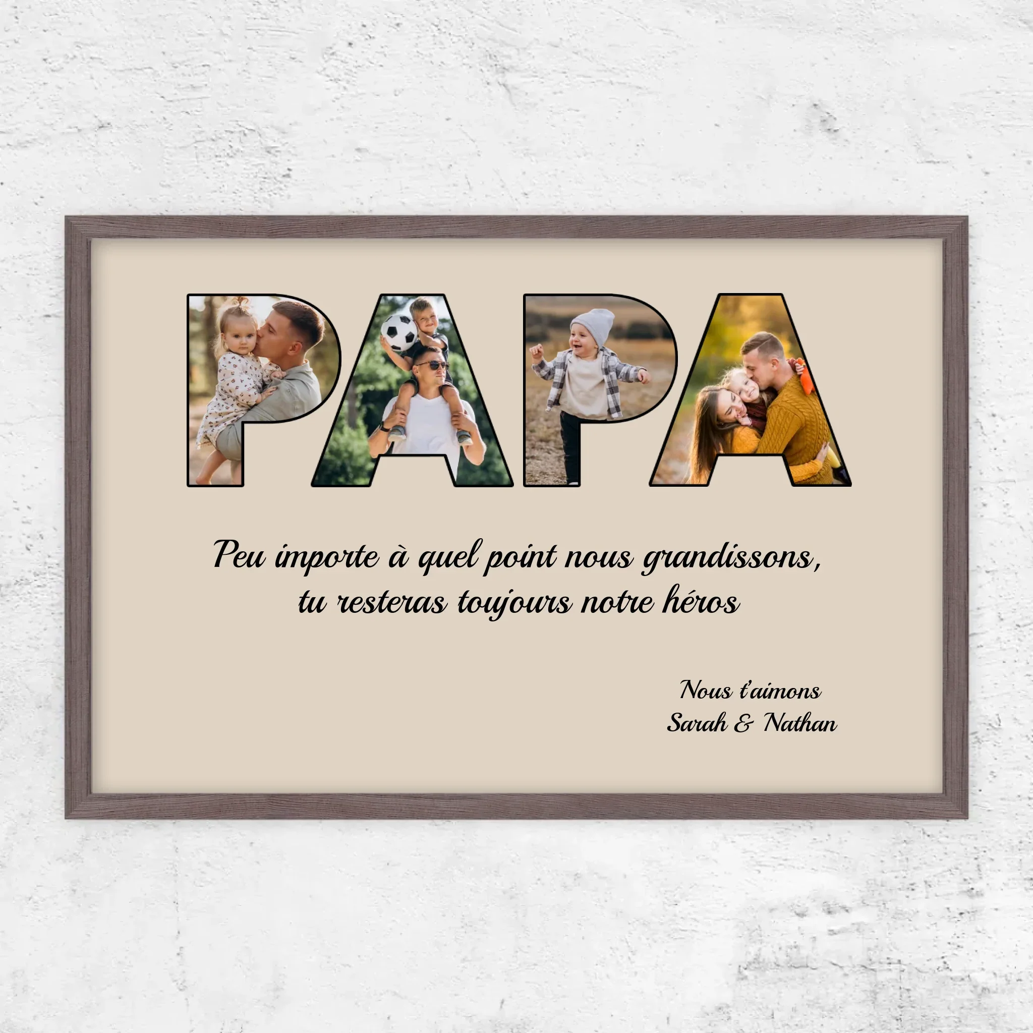 Poster personnalisé "Papa reste mon héros" - Image 11