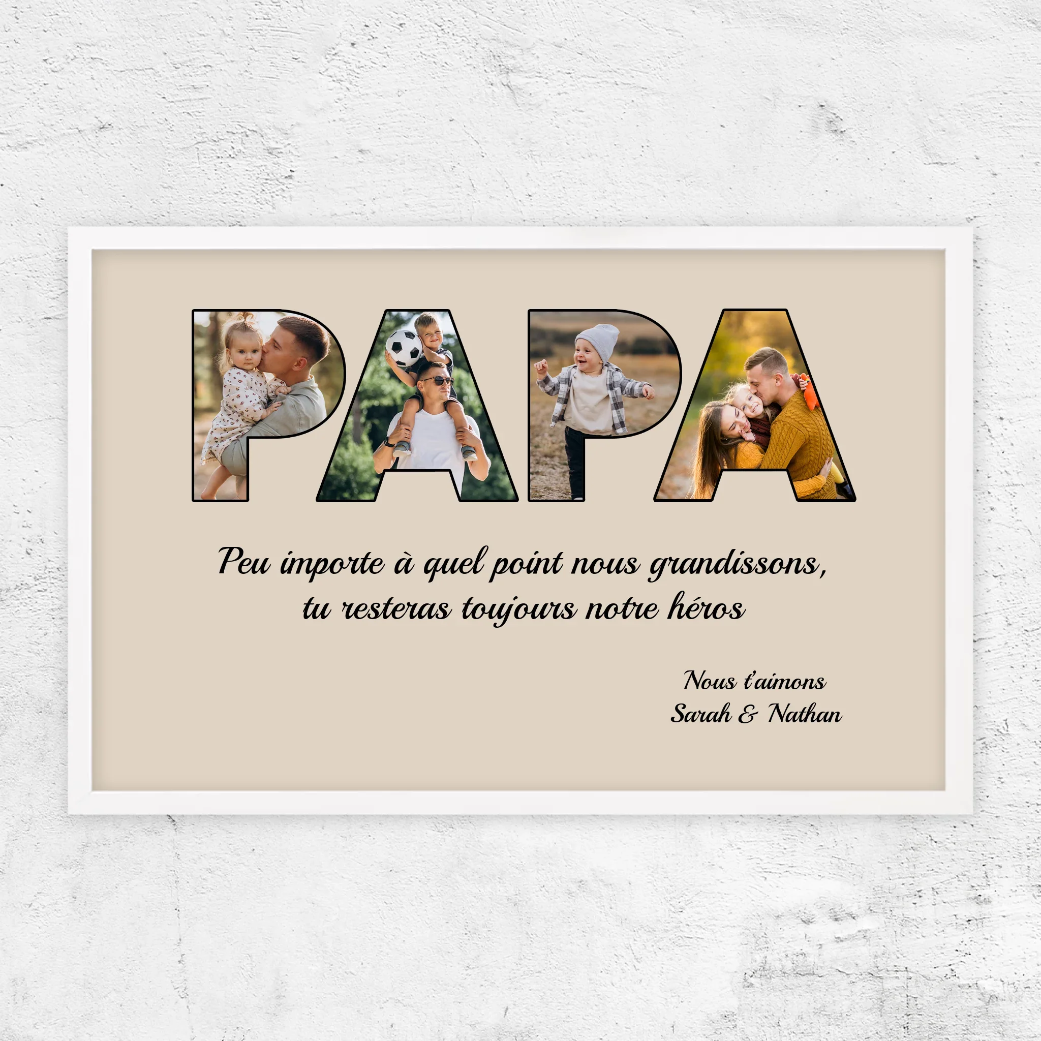 Poster personnalisé "Papa reste mon héros" - Image 13