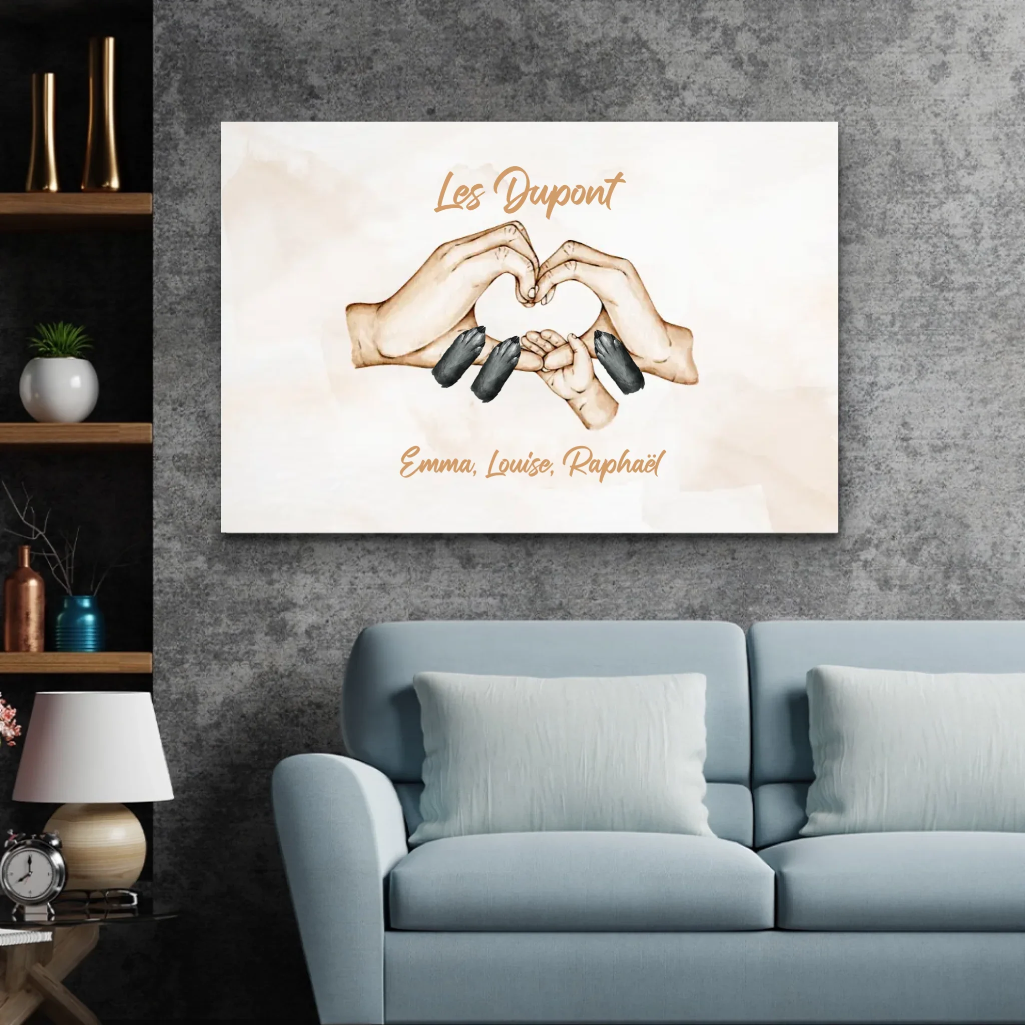 Toile personnalisée “Bonheur en famille” - Image 3